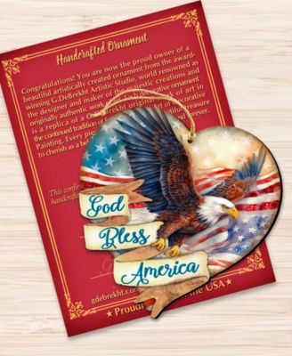 God Bless America Christmas Ornament
