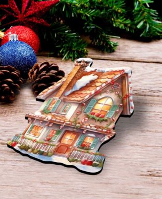 Dream Houses Wooden Clip Ornaments, Set of 3