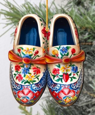 Danish Shoes Christmas Wooden Ornament