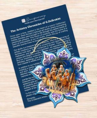 Nativity Snowflake Wood Ornaments, Set of 3