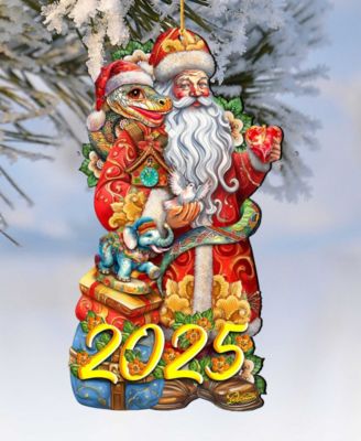 2025 Dated Santa with Snake Ornament