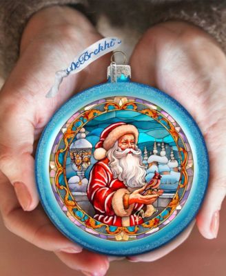 Santa's Red-Feathered Friend Ornament