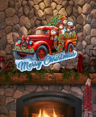 Snowman Family Truck Door Hanger