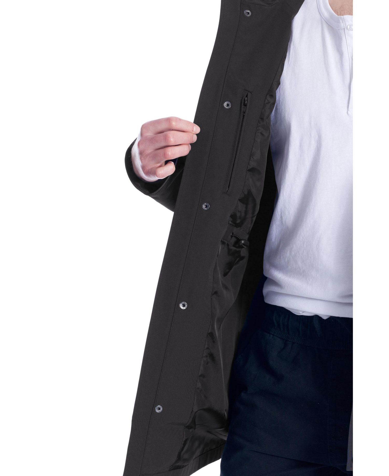 Men's Banks | Hooded Drawstring Raincoat