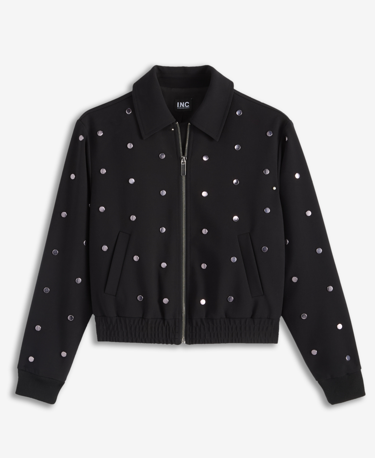 I.n.c. International Concepts Petite Studded Zip-Front Jacket, Macy's Exclusive