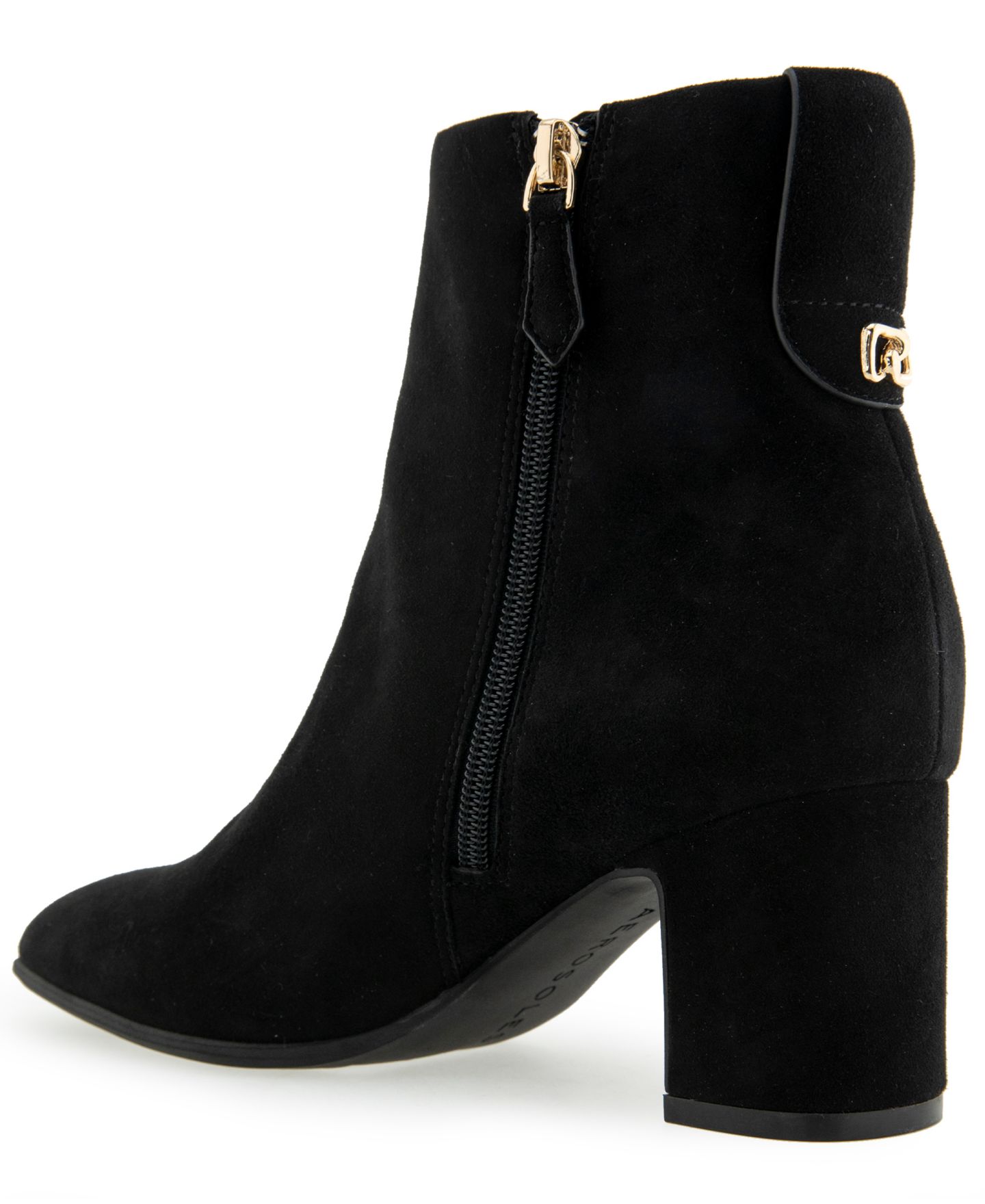 Женские ботинки Aerosoles Magnus Zipper Booties, цвет: Чёрный искусственный замшевый — фото 6