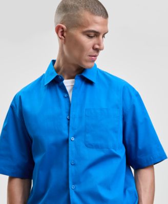 Men's Relaxed Fit Short Sleeve Ripstop Button-Front Shirt, Macy's Exclusive