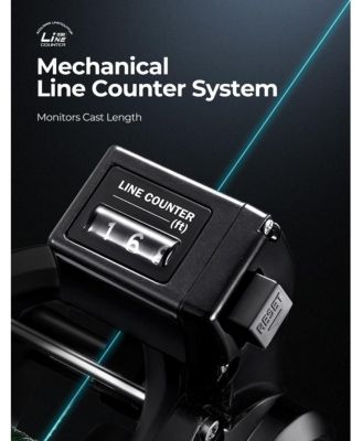 Alijoz 400 LC Trolling Reel w/ Line Counter, Low Profile Casting Reel 38Lbs Max Drag 8+1 Stainless Reel for Fresh & Saltwater Musky 5.5:1 Gear Ratio