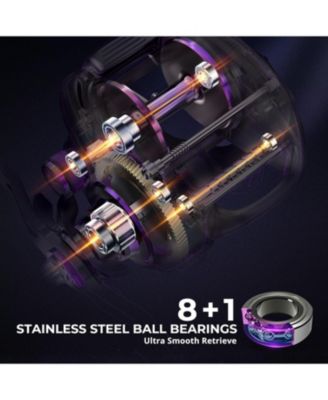 Alijoz 400 Baitcaster Fishing Reel, 38Lbs Max Drag Baitcasting Reel, 6.6:1/8.1:1 Gear Ratio, Freshwater and Saltwater Low Profile Casting Reel