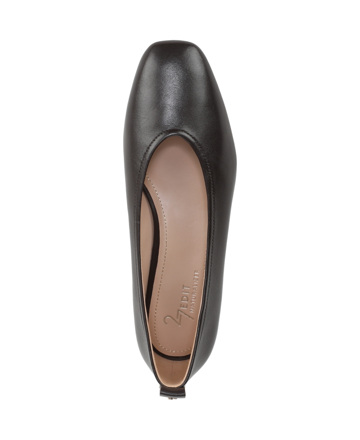 Naturalizer Carla Square Toe Ballet Flats In Black
