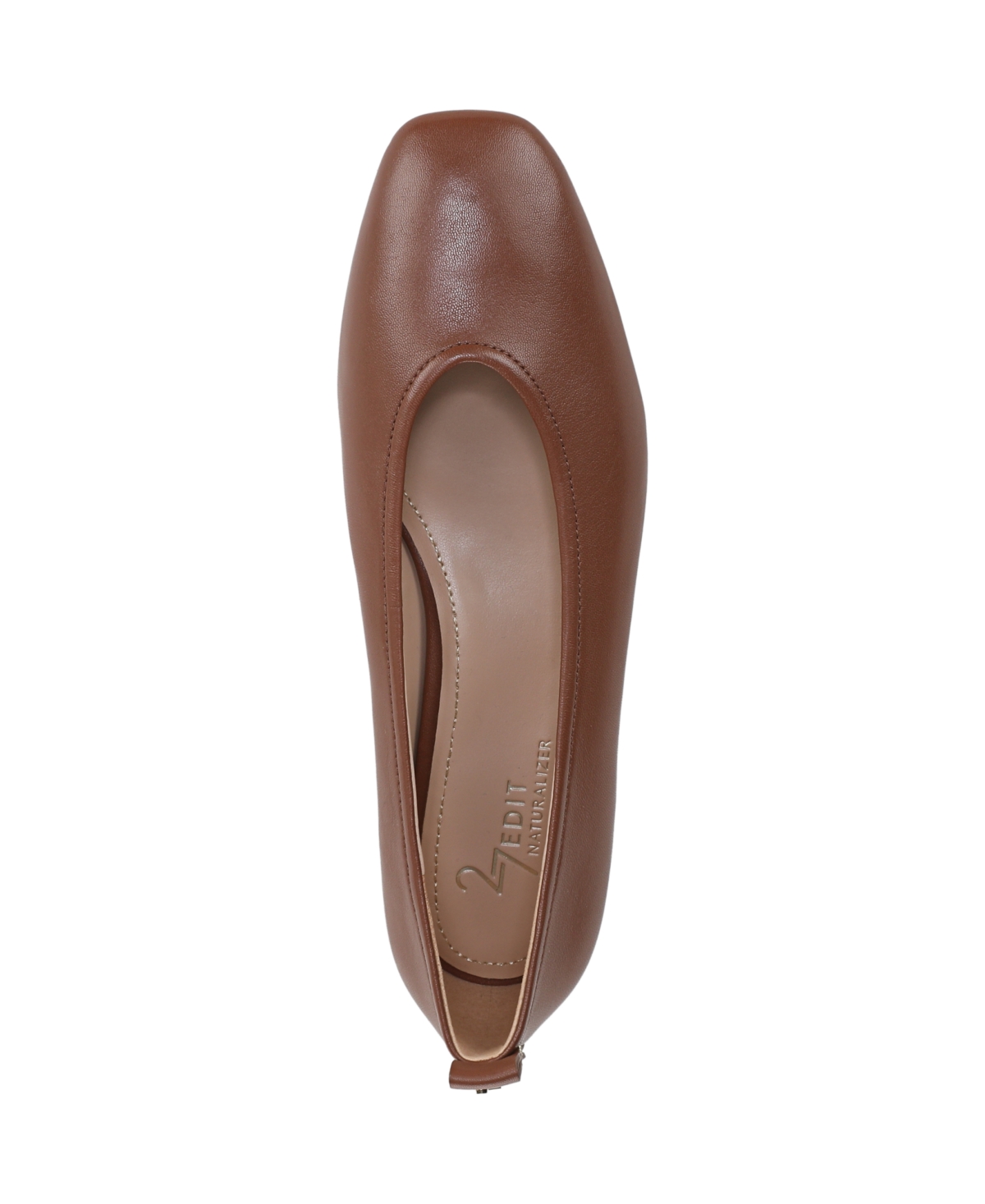 Naturalizer Carla Square Toe Ballet Flats In Brown