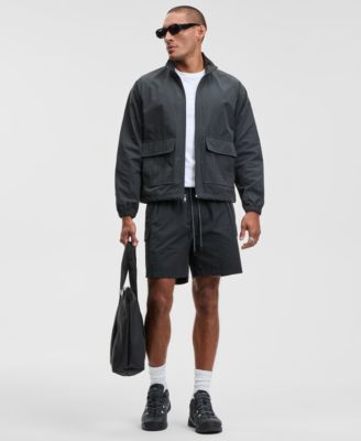 Men's Relaxed Fit Pieced Zip-Front Track Jacket, Macy's Exclusive