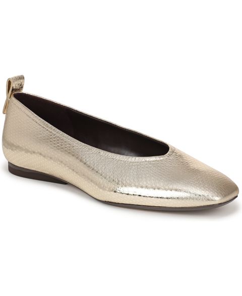 Женские балетки 27 EDIT Naturalizer Carla Square Toe Ballet Flats, цвет: Светлый золотой кожаный