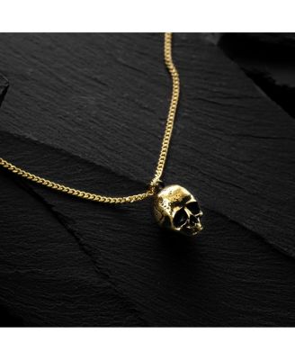 Men's Memento Mori Pendant Necklace – Gold Stainless