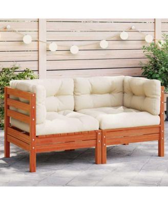 Garden Sofa Wax brown and cream
