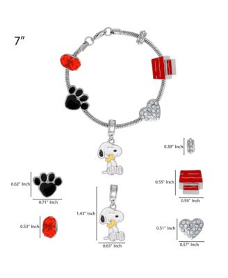 Snoopy Charm Bracelet - 6 Unique Charms