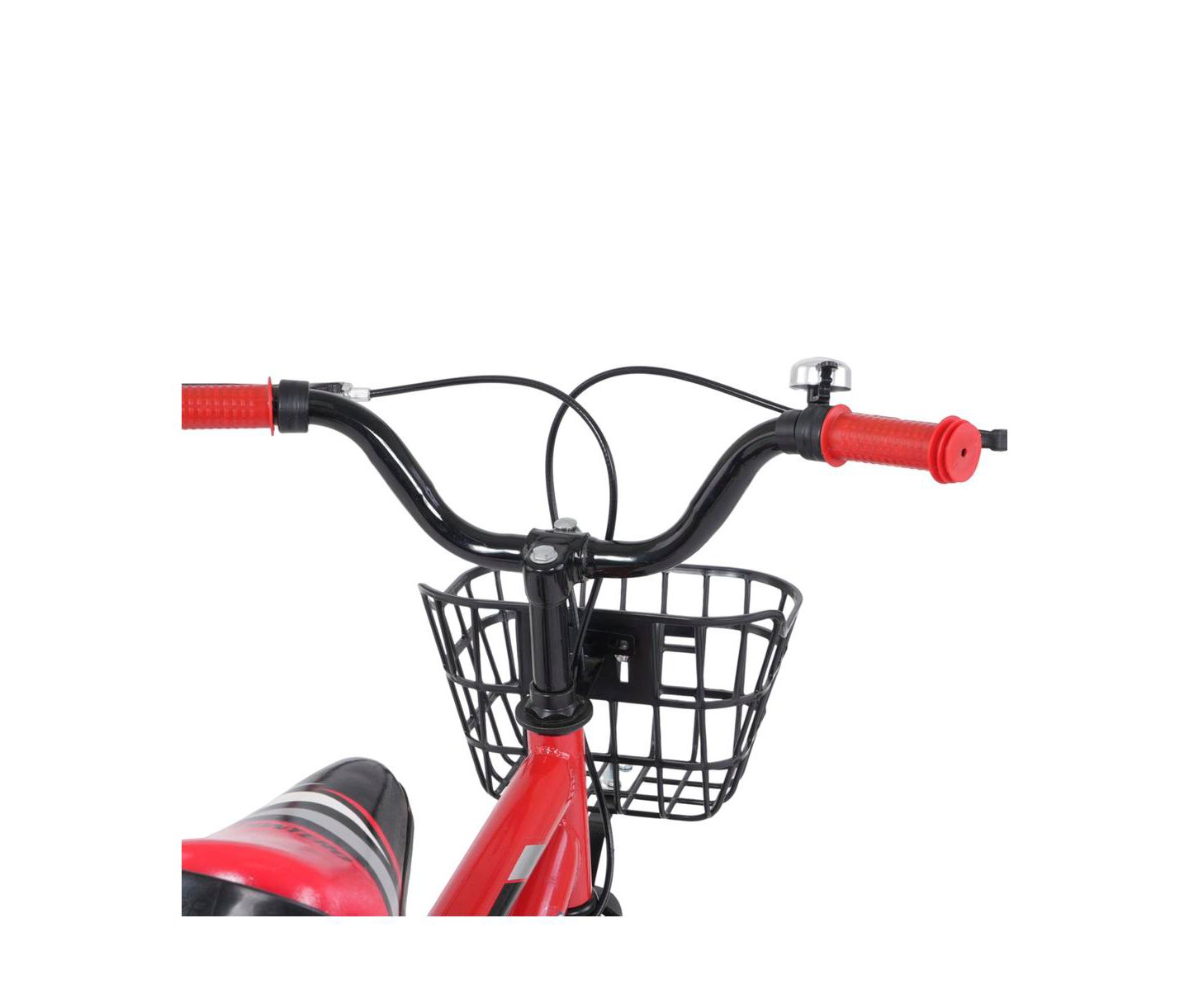 Детская игрушка Artudatech 14 Inch Kids Bike with Glowing Training Wheels, Dual Brakes & High-Carbon Steel Frame Gift for Girls and Boys Ages 3-7, цвет: Красный — фото 3
