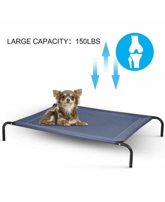 Large Dog Cat Bed Elevated Pet Cot Indoor Outdoor Camping Steel Frame Mat