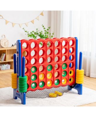 4-to-Score Giant Game Set 4-in-a-Row Connect Game W/Net Storage