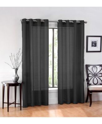Ultra Luxurious Elegant Sheer Grommet Single Curtain Panel - 54 in. W x 84 in. L