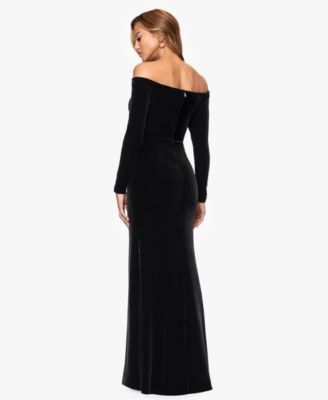 Women's Off The Shoulder Velvet Gown