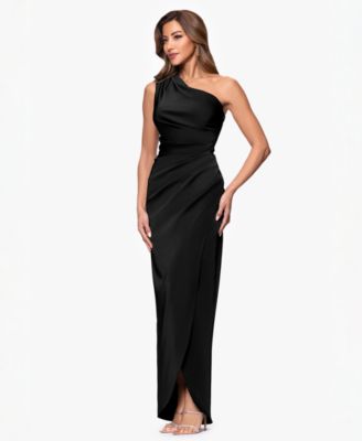 Women's Asymmetric One-Shoulder Satin Gown