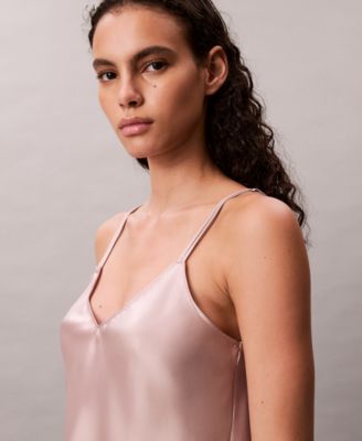 Women's Pull-On Adjustable Straps Satin Camisole-QS7499