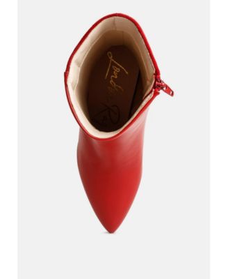 Womens Desire Suede Back Panel High Ankle Boots