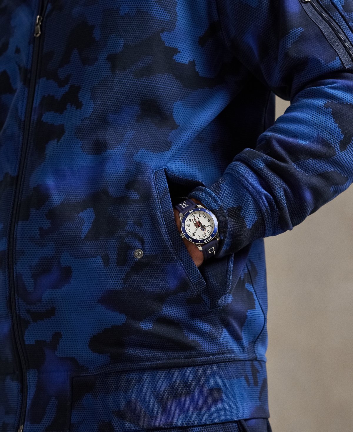 Polo Ralph Lauren Men's Big & Tall Camo Print Long Sleeves Sweatshirt