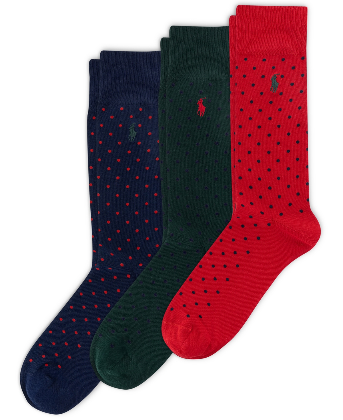 Polo Ralph Lauren Men's 3-pk. Classic Dot Dress Socks In Red