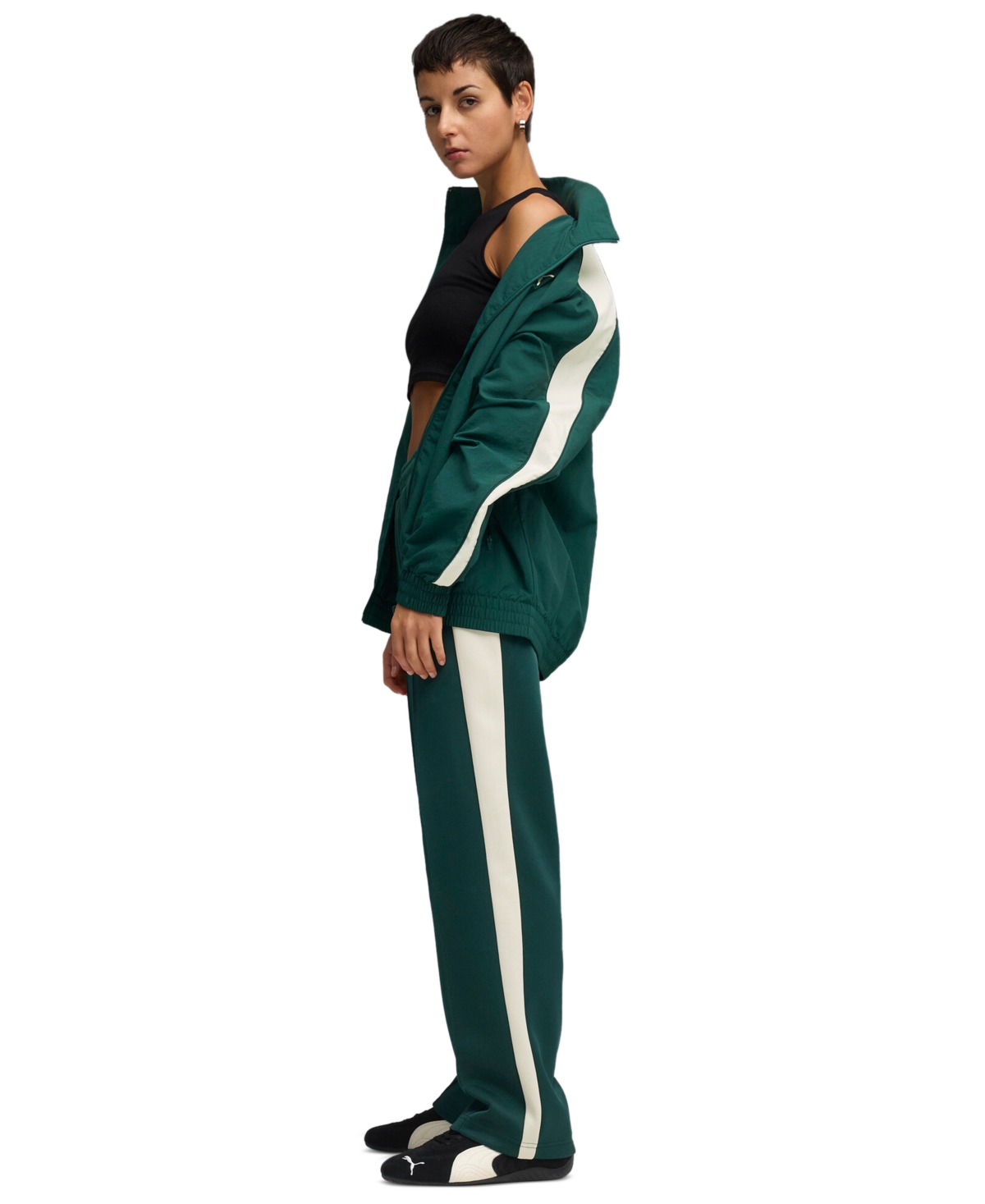 Puma Women's T7 Always On Straight-fit Track Pants In Green