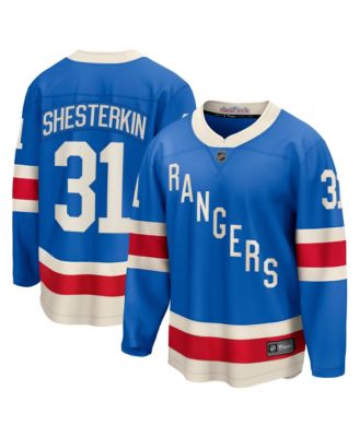 Fanatics - Men's Igor Shesterkin Blue New York Rangers Centennial Breakaway Player Jersey