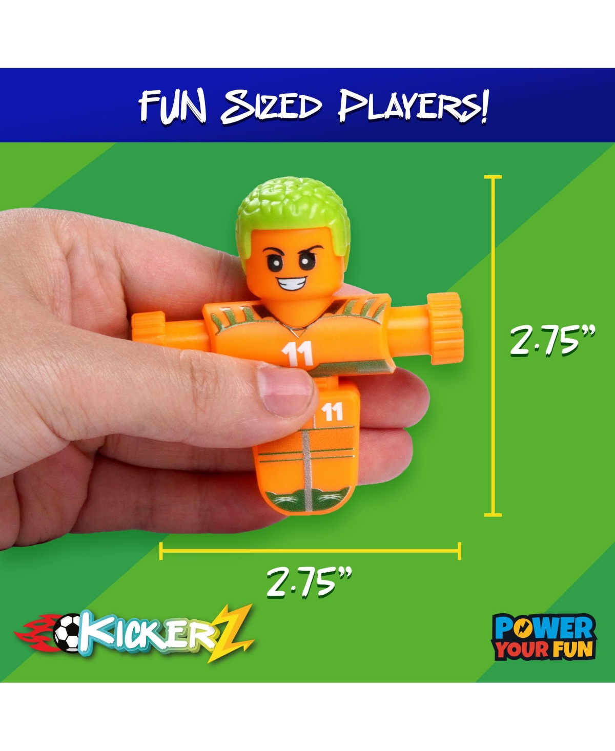 Power Your Fun KickerZ Soccer Fidgets Game Set- 8pc