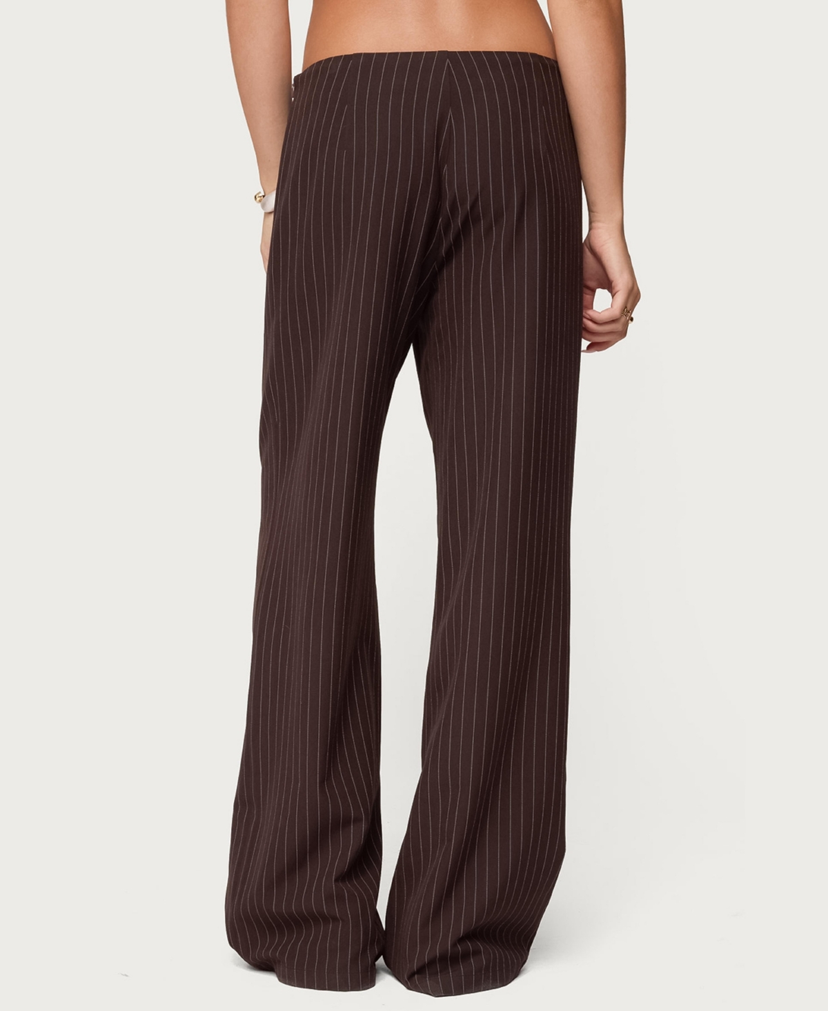 Edikted Women's Kerie Pinstripe Low Rise Pants