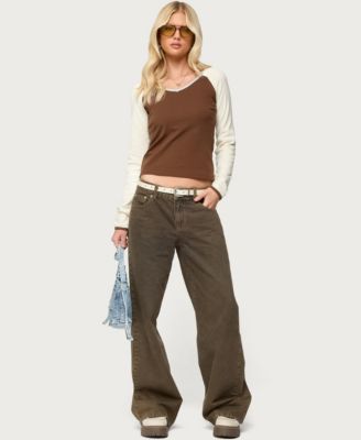 Women's Ronie Contrast Raglan Top