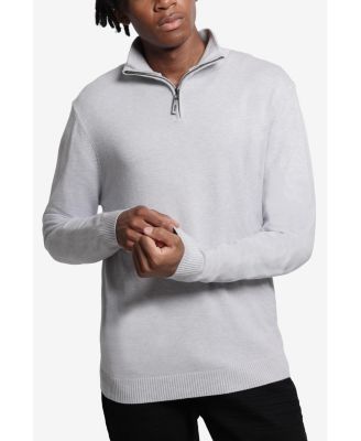 Men's Quarter Zip Mock Neck Sweater