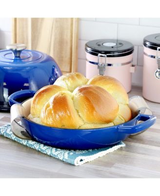 6 Quart Enameled Cast Iron Bread Pot in Red with Baking Mat