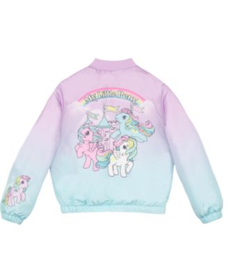Girls My Pony Lightweight Zip-Up Graphic Print Bomber Jacket