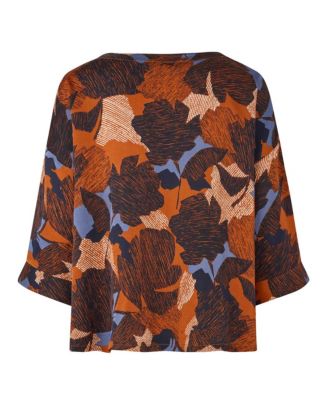 MaBramila 3/4 Sleeve Round Neck Blouse