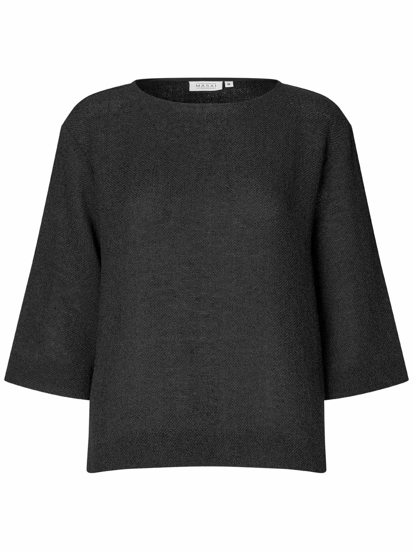 Женский топ Masai Copenhagen MaDarmi Sleeve Round Neck, цвет: Чёрный — фото 3