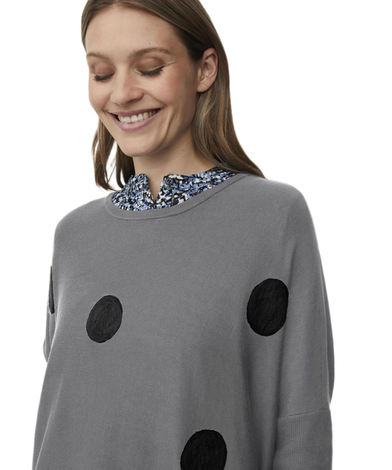 Women's Long Sleeve Round Neck Knit Jumper