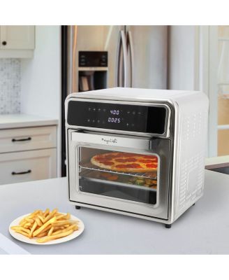 21.13 Quart Stainless Steel Digital Electric Multi-Function Air Fryer and Counter Top Oven in Silver