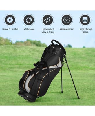 Golf Stand Bag Portable Lightweight Golf Carry Club Bag w/ 8-way Divider