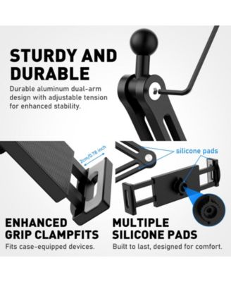 Tablet Wall Mount Holder for iPad, 360°Rotation Adjustable Tablet Stand Holder with Aluminum Extendable Arm, for All 4.7-13" Phones & Tablets