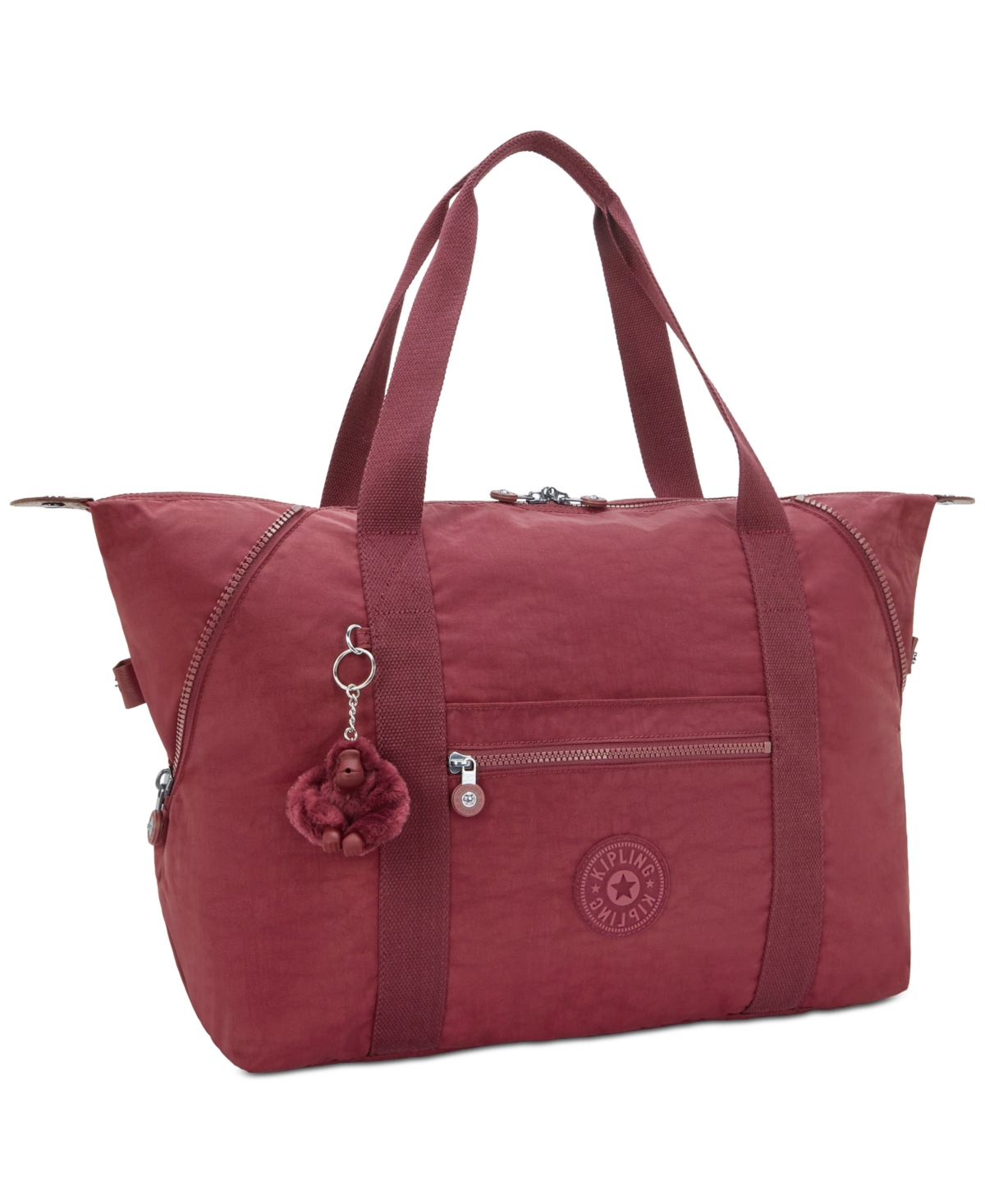 Kipling Art M Tote In Burgundy