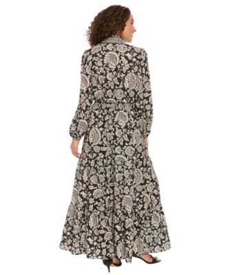 Women's Ruffle Neck Smocked Waist Dress