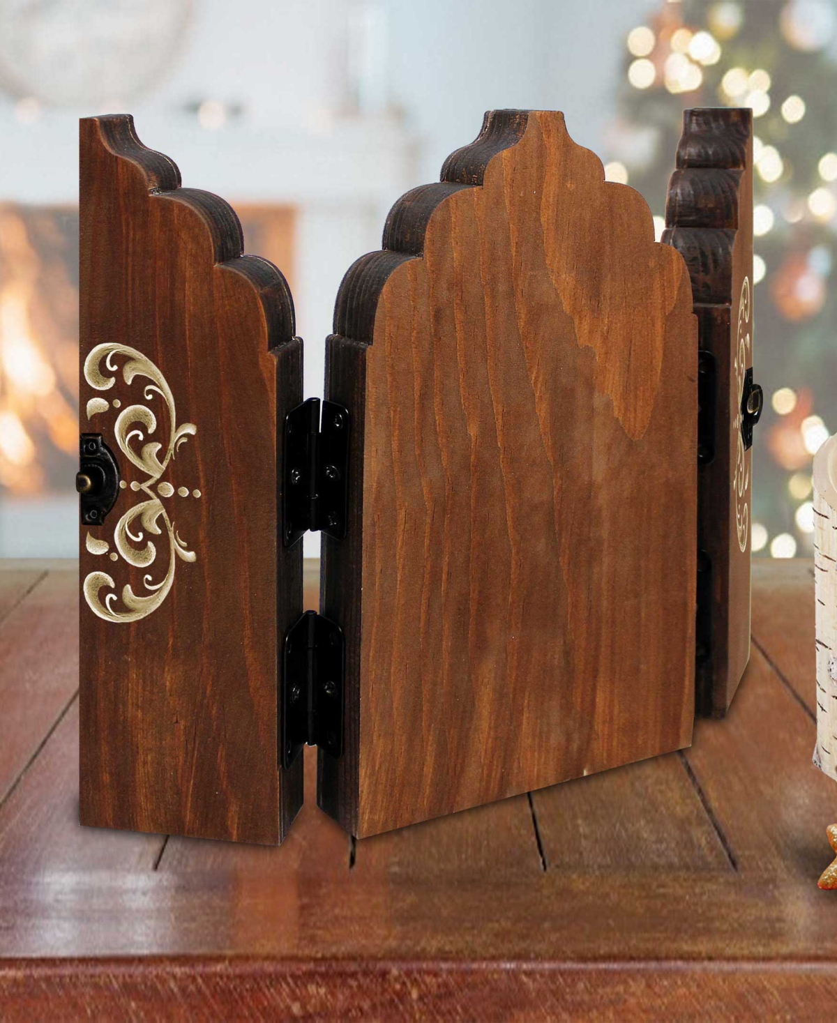 Designocracy Christmas Story Wood Tabletop Triptych In Multi