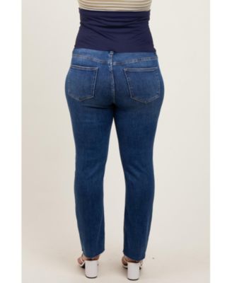 Maternity Blue Straight Leg Jeans