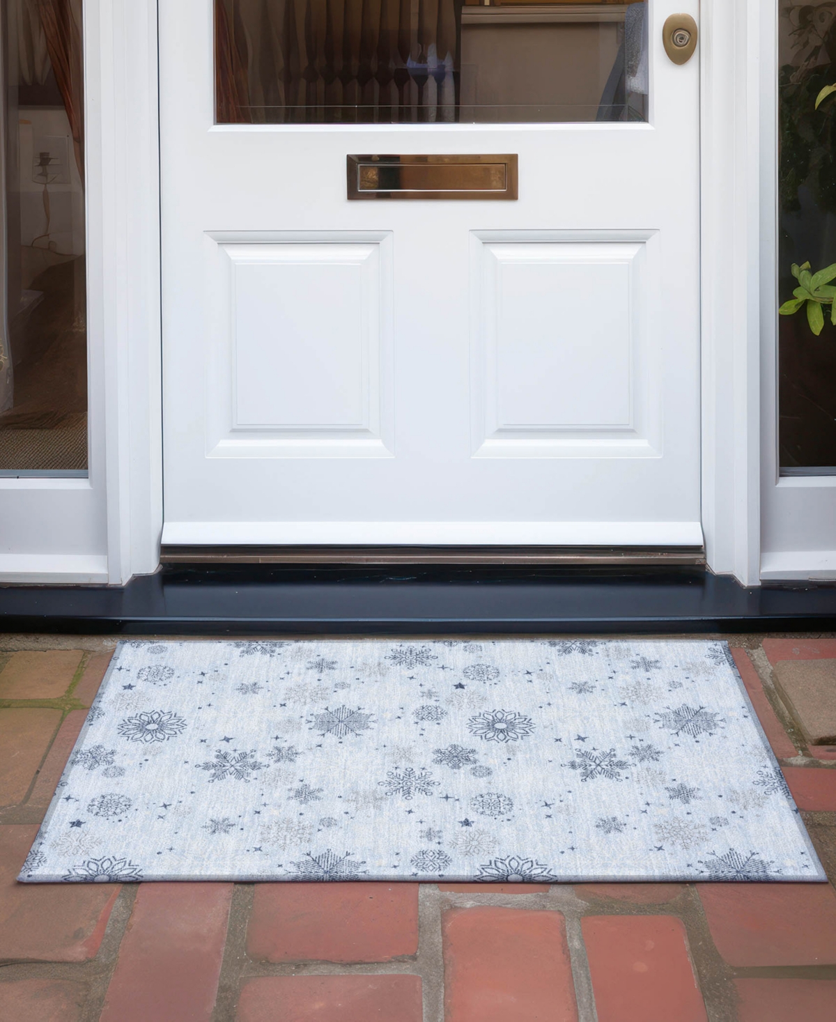 Addison Holiday Washable Indoor/outdoor Acn1823 1'8"x2'6" Area Rug In Blue