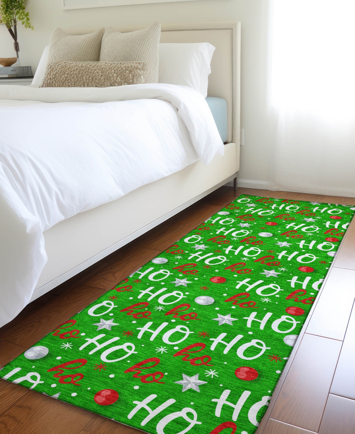 Addison Holiday Washable Indoor/outdoor Acn1810 2'3"x7'6" Runner Area Rug In Green